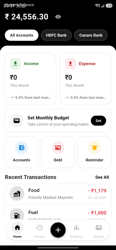 Expensgo Dashboard Screenshot